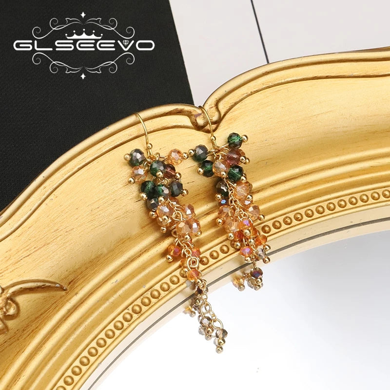 Colorful Crystal Drop Dangle Earrings