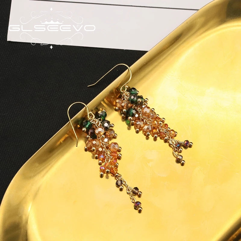 Colorful Crystal Drop Dangle Earrings