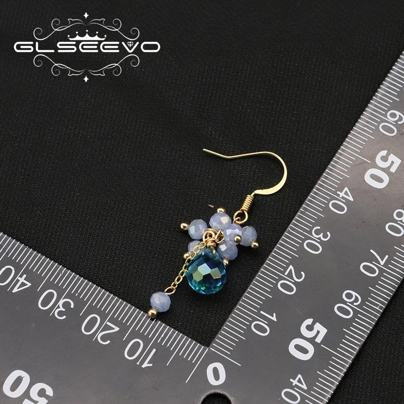 Colorful Crystal Drop Dangle Earrings Retro Jewelry GE1270