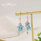 Colorful Crystal Drop Dangle Earrings Retro Jewelry GE1270
