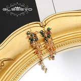 Colorful Crystal Drop Dangle Earrings
