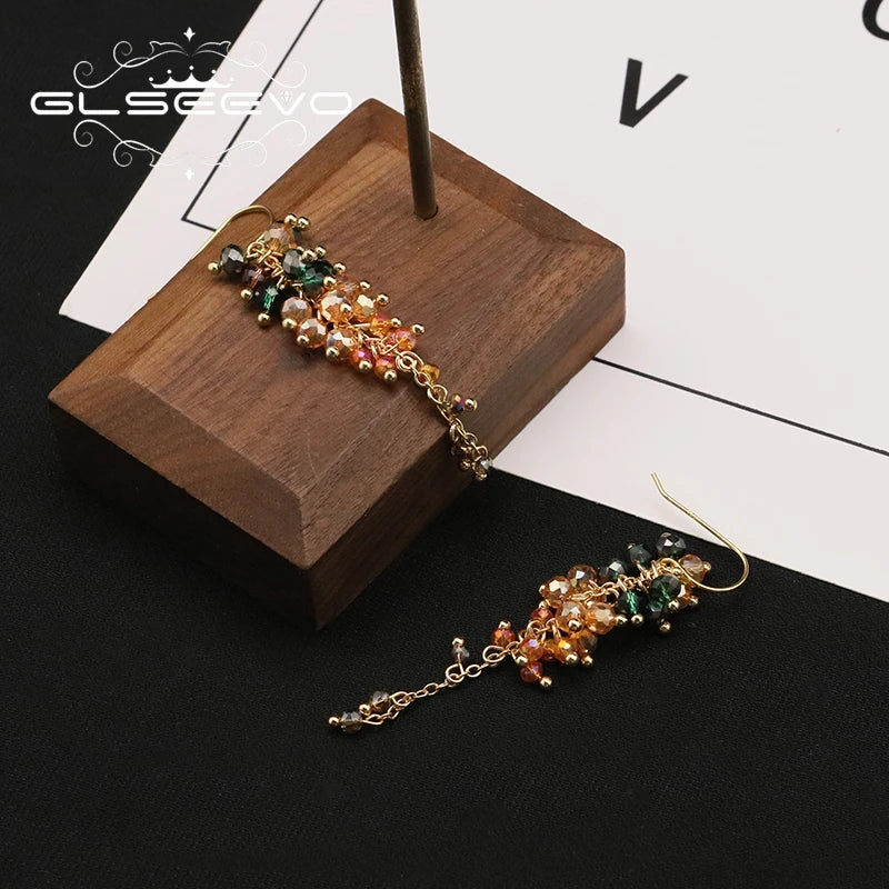 Colorful Crystal Drop Dangle Earrings