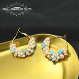 Zircon Natural Pearls Pendant Earrings Fine Jewelry Wedding