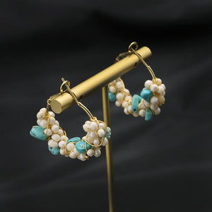 Zircon Natural Pearls Pendant Earrings Fine Jewelry Wedding
