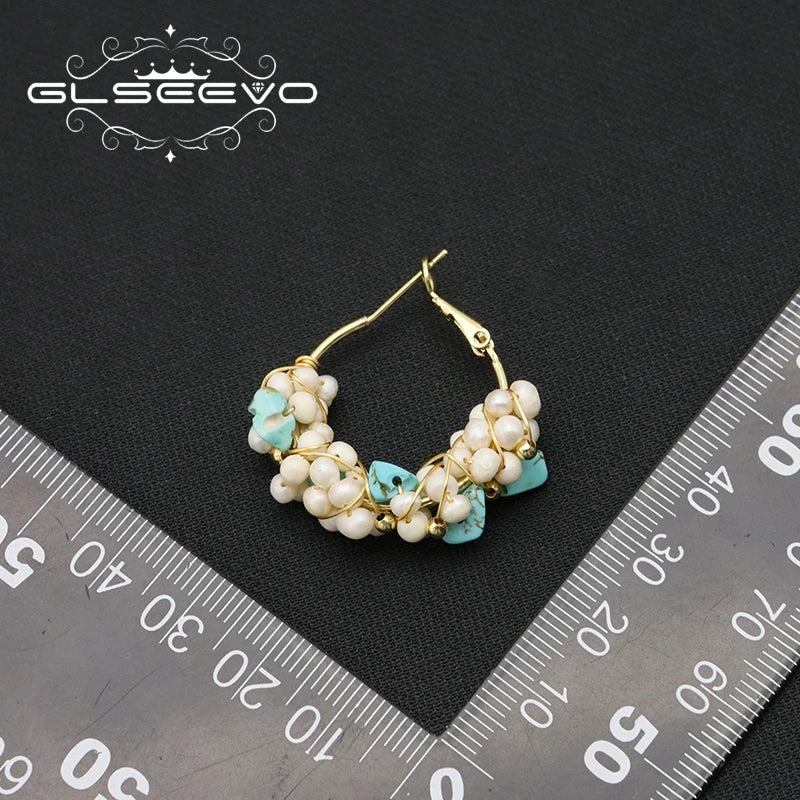 Zircon Natural Pearls Pendant Earrings Fine Jewelry Wedding