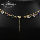Colorful Zircon Freshwater Pearls Pendant Necklace