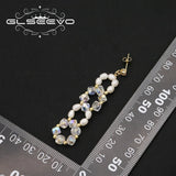 Natural Freshwater Pearls Zircon Pendant Earrings for Women