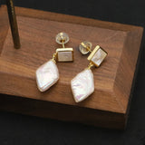 Baroque Pearl Earrings Women's Accessories Anniversary Gift