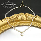 Zircon Teapot Natural Pearl Necklace