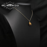 Tiger's Eye Stone Pendant Necklace High Jewelry Anniversary