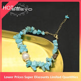 Turquoise Natural Pearls Chain Bracelet Fine Jewelry For Woman