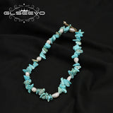 Turquoise Natural Pearls Necklace High Jewelry Fine Jewelry