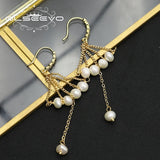 Freshwater Pearls Drop Earrings Women's Jewelry Anniversary Gift