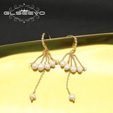 Freshwater Pearls Drop Earrings Women's Jewelry Anniversary Gift