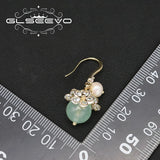 Elegant Zircon Flower Earrings with Pearls