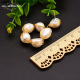 Baroque Pearl Earrings Pendant Golden Jewelry GE0647