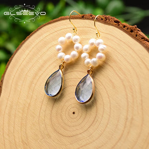 GLSEEVO Fresh Water Pearl Round Dangle Earrings GE0798