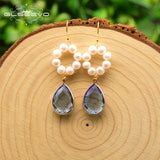 GLSEEVO Fresh Water Pearl Round Dangle Earrings GE0798