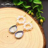 GLSEEVO Fresh Water Pearl Round Dangle Earrings GE0798