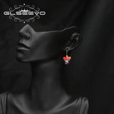Watermelon Red Crystal Women's Earrings GE1272