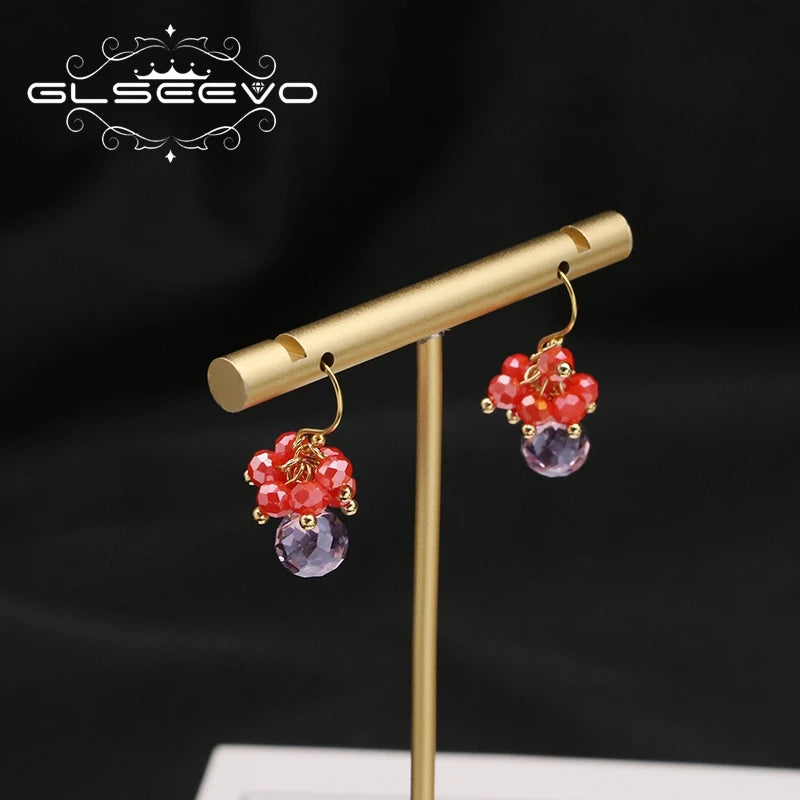Watermelon Red Crystal Women's Earrings GE1272