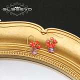 Watermelon Red Crystal Women's Earrings GE1272