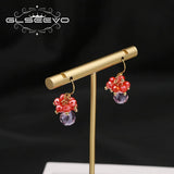 Watermelon Red Crystal Women's Earrings GE1272