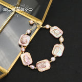 Watermelon Red Pink Natural Pearls Women's Bracelets Romantic Charm