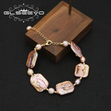 Watermelon Red Pink Natural Pearls Women's Bracelets Romantic Charm