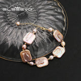 Watermelon Red Pink Natural Pearls Women's Bracelets Romantic Charm