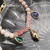 Watermelon Red Water Pendant Adjustable Woman Bracelet
