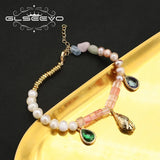 Watermelon Red Water Pendant Adjustable Woman Bracelet