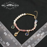 Watermelon Red Water Pendant Adjustable Woman Bracelet