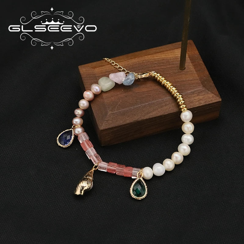 Watermelon Red Water Pendant Adjustable Woman Bracelet