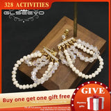 Freshwater Pearl Tassel Earrings Wedding Accessory GE1205