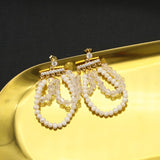 Freshwater Pearl Tassel Earrings Wedding Accessory GE1205