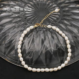 Tahiti Pearls Long Chain Pendant Bracelet Adjustable Minimalism