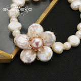 Tahitian Baroque Pearl Flowers Pendant Bracelet for Women