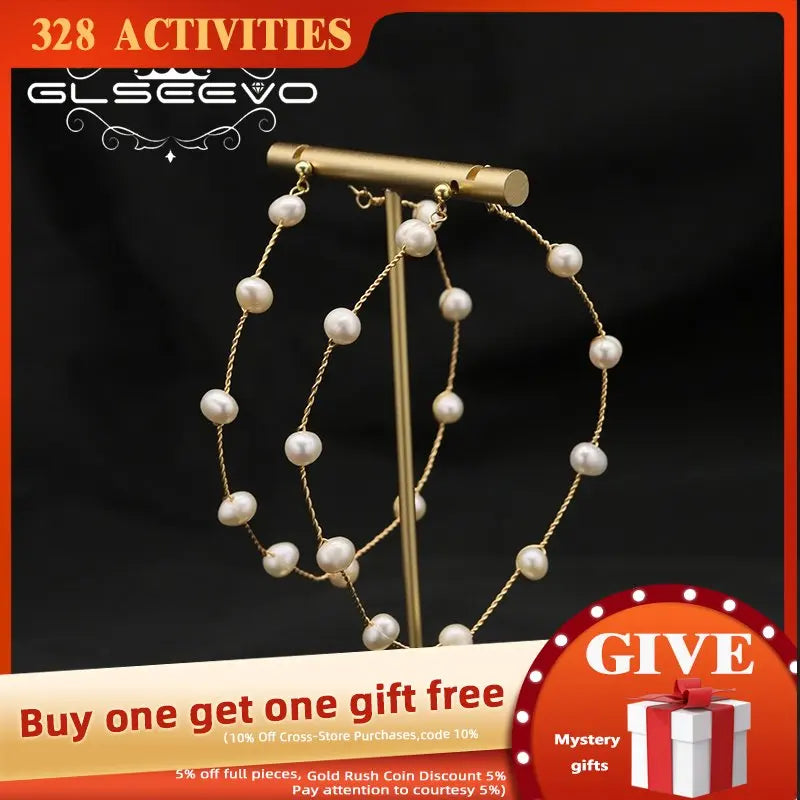 Exaggerated Natural Freshwater Pearls Earrings for Women