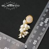 Grape String Natural Pearls Stud Earrings Women's Jewelry Birthday