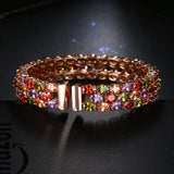 High Colour Ovoid CZ Bracelet for Women