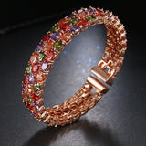 High Colour Ovoid CZ Bracelet for Women