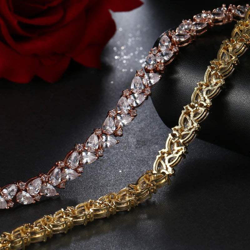 Water Drop Zircon Bracelet for Women