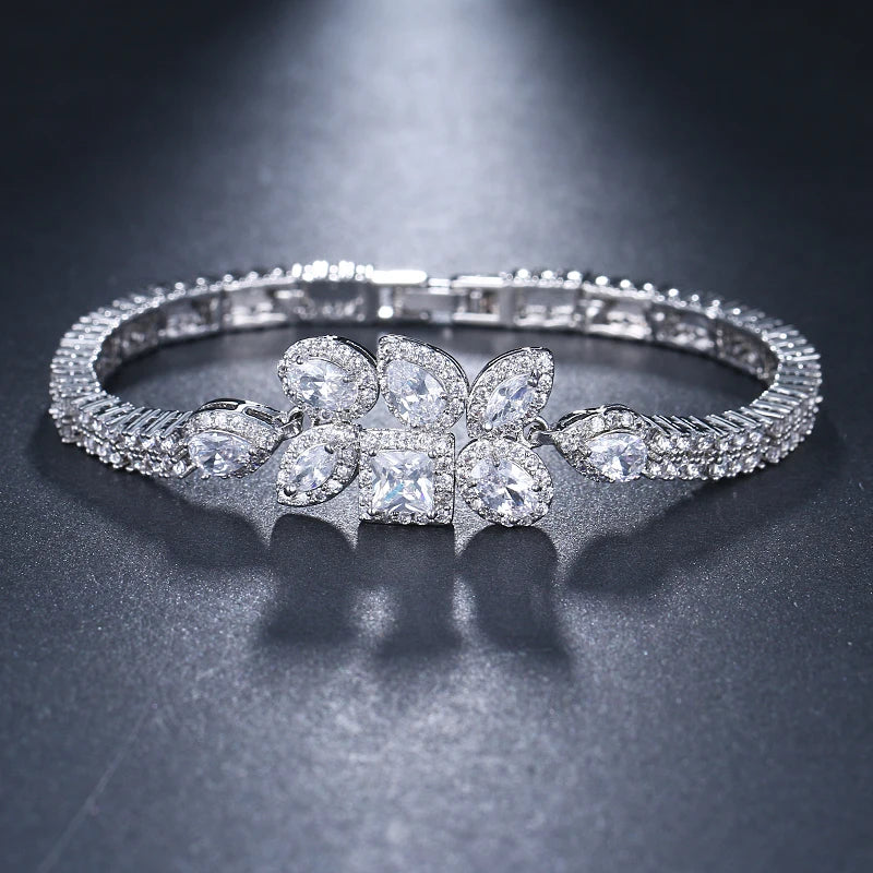 Geometric Zircon Bracelets for Women - Dinner Party Jewelry
