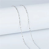 925 Silver Chain Necklace Gypsophila Design Dainty Jewelry