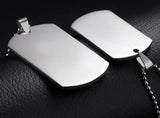 10pcs High Polished Stainless Steel Dog Tag Pendant