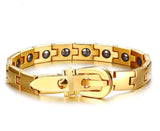 Stainless Steel Magnetic Therapy Golf Bracelet Adjustable Belt 8mm