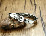 Jewelry Hologram Bracelet Stainless Steel Magnetic Therapy Adjustable