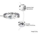 Jewelry Hologram Bracelet Stainless Steel Magnetic Therapy Adjustable