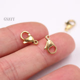 100pcs Stainless Steel Lobster Clasps Hooks 9-15mm Jewelry Findings